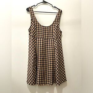 Barlow plaid mini midi dress